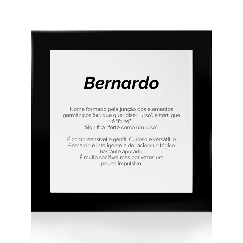 Quadro Significado do Nome Bernardo