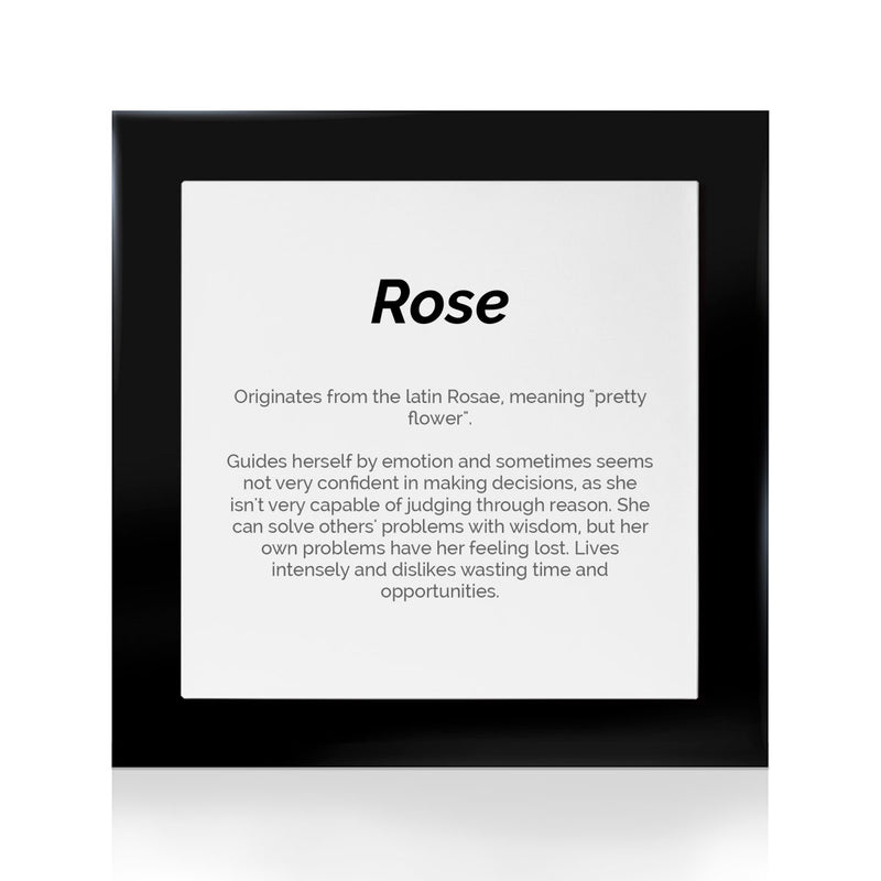 Quadro Significado do Nome Rosa