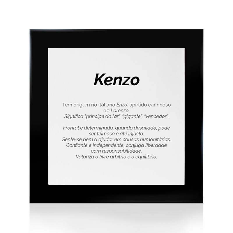 Quadro Significado do Nome Kenzo
