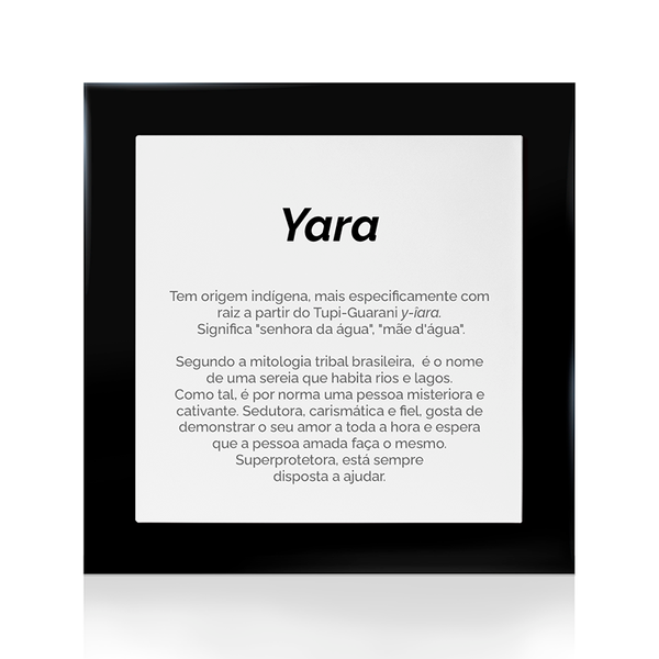 Quadro Significado do Nome Yara