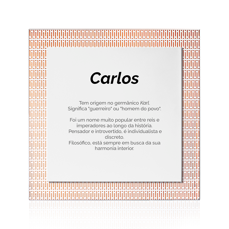 Quadro Decorativo Significado do Nome Carlos - YOUPi! – YOUPi