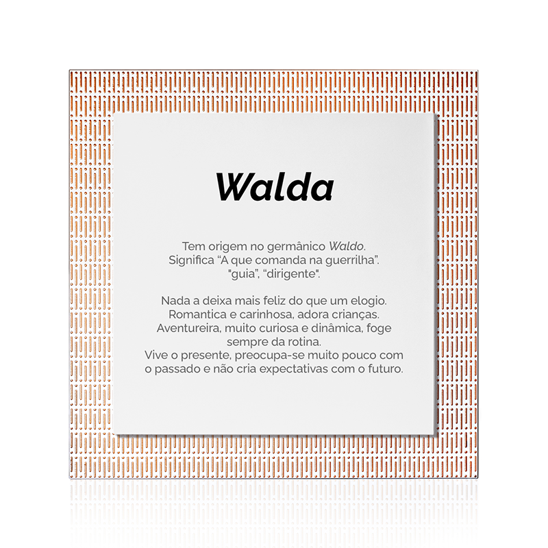 Quadro Significado do Nome Walda
