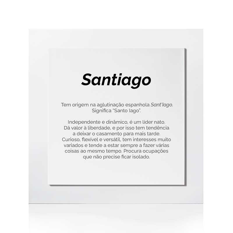 Quadro Significado do Nome Santiago