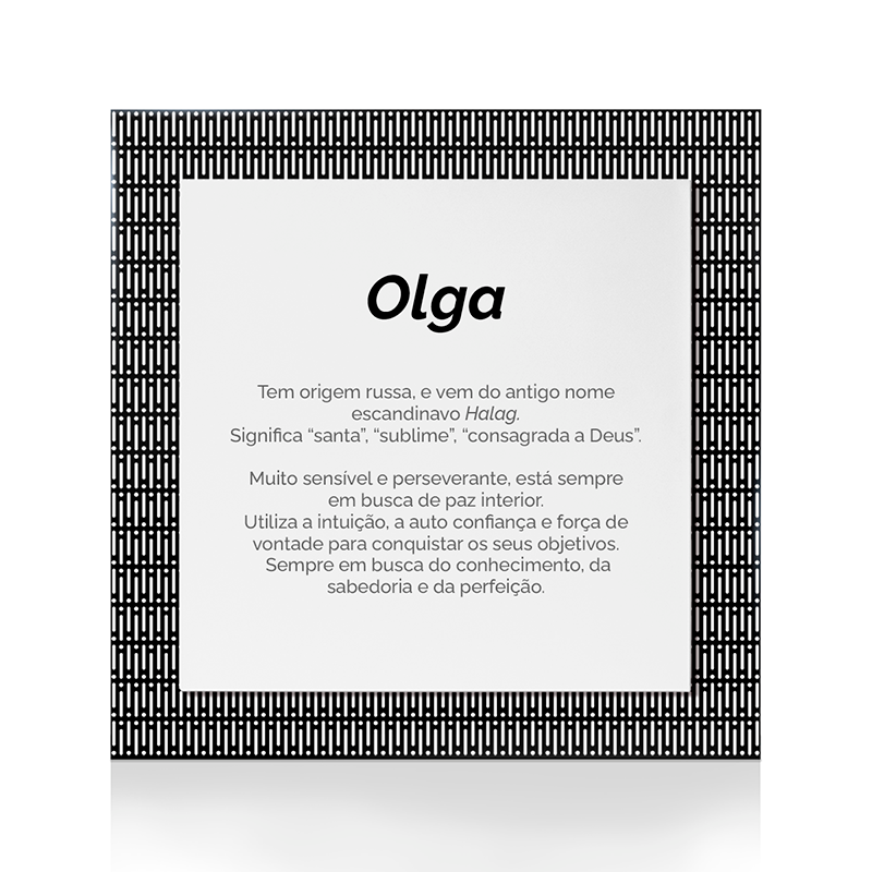 Quadro Significado do Nome Olga