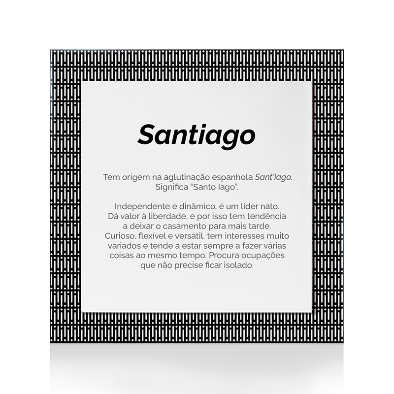 Quadro Significado do Nome Santiago