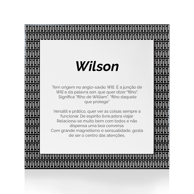 Quadro Significado do Nome Wilson