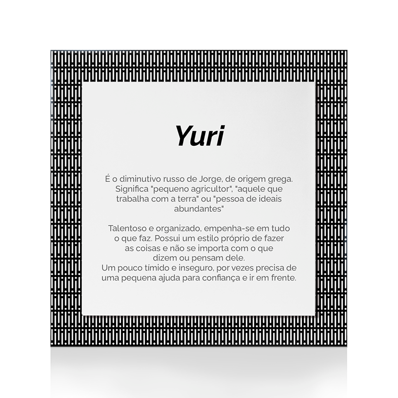 Quadro Significado do Nome Yuri